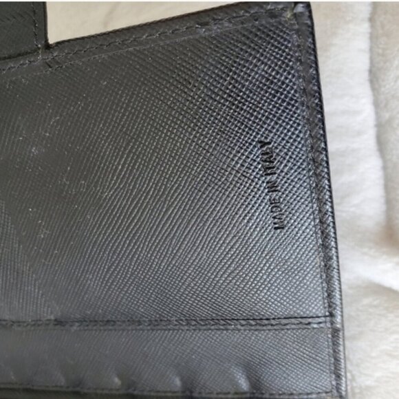 PRADA Black Leather Agenda Planner PM Size silver rings - Picture 11 of 11